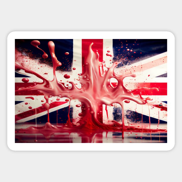 National Nations Flags - United Kingdom Flag - The Union Jack Flag Sticker by Unwind-Art-Work